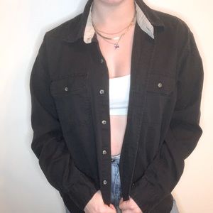 Wrangler black button down